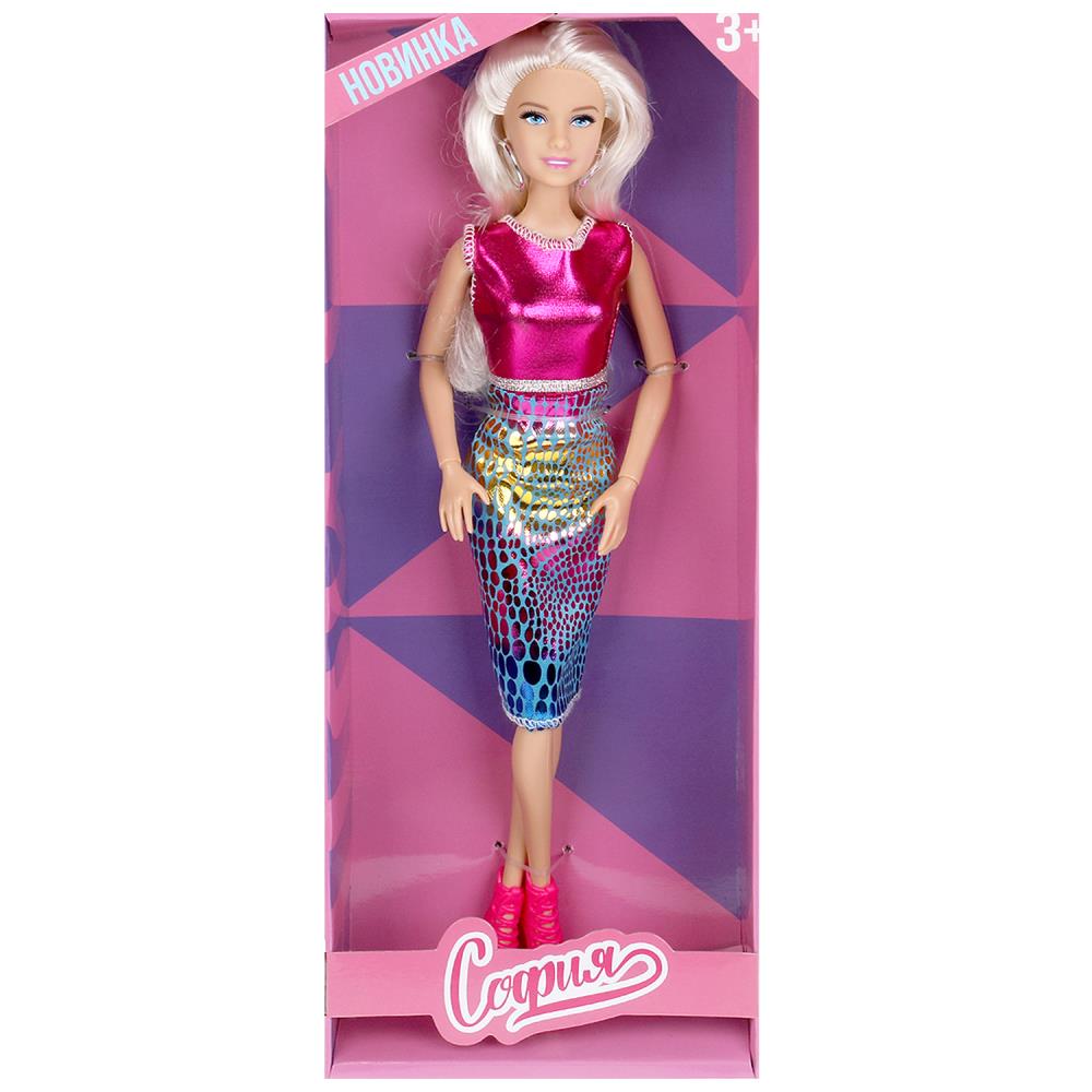 Кукла 29 см. София, яркая модница, руки и ноги сгиб. Карапуз 66001-LK2-BB