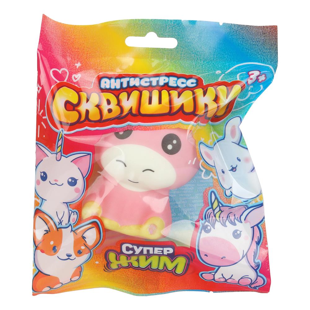 Игрушка сквиш антистресс Животные единорог персиковый Супер Жим СУПЕР ЖИМ YM-SK04-FP-RU