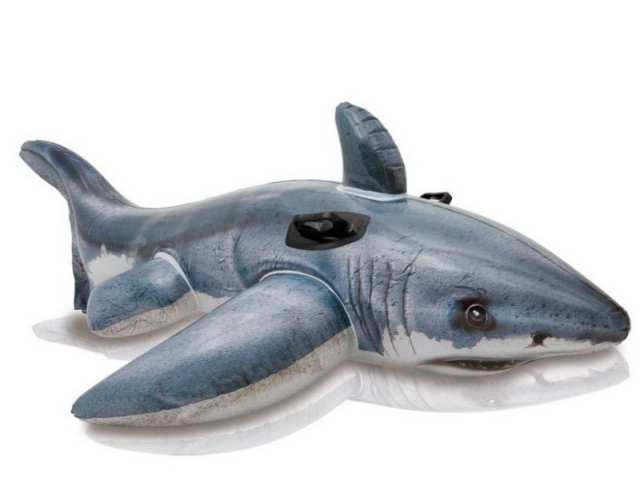 Надувная игрушка д/плавания INTEX Акула с ручками, 173x107 см int57525NP