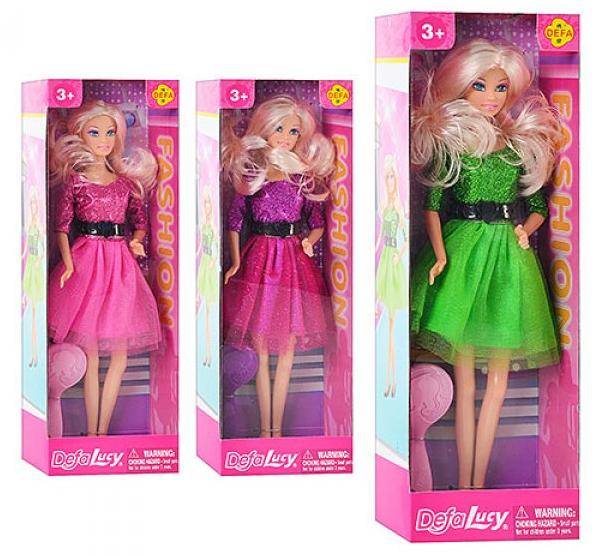 Кукла в блестящем платье (3 вида в асс) DEFA 8226d