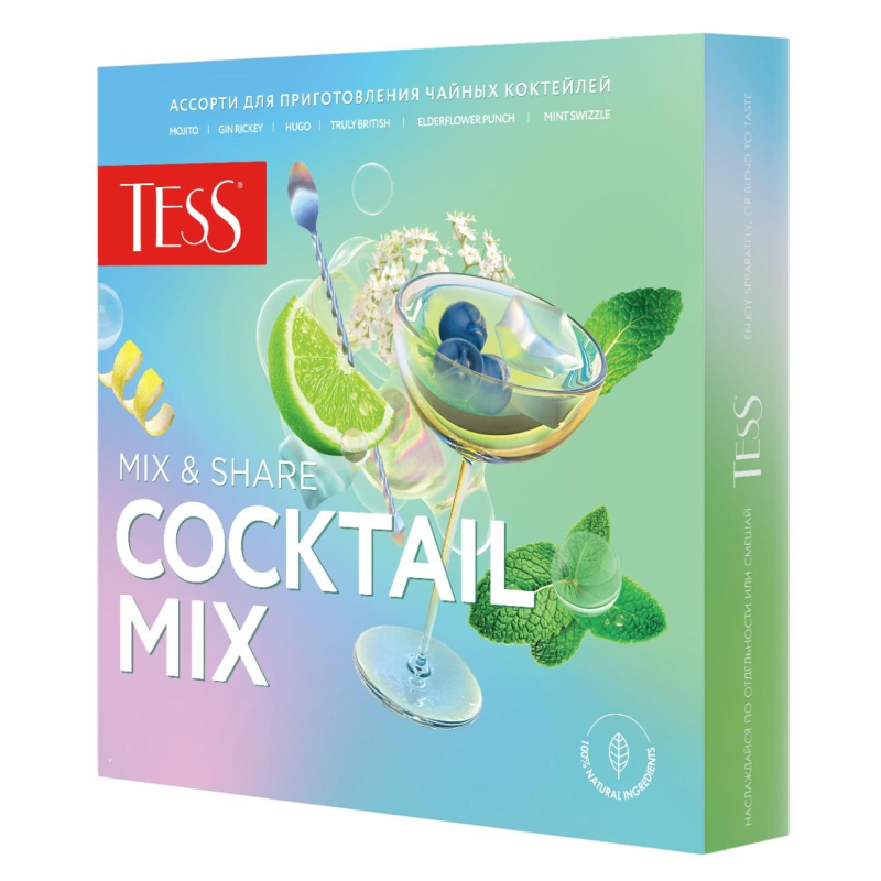 Чай Tess Coctail Mix в асс. пакетированный 4вкусаx5шт 30г 1905154 1837-10
