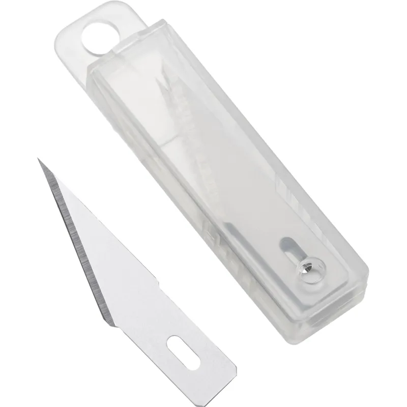 Лезвие для ножей макетных запасное TOPFORT 8,9мм,сталь SK5,10шт/уп 1960454 SX03T-10