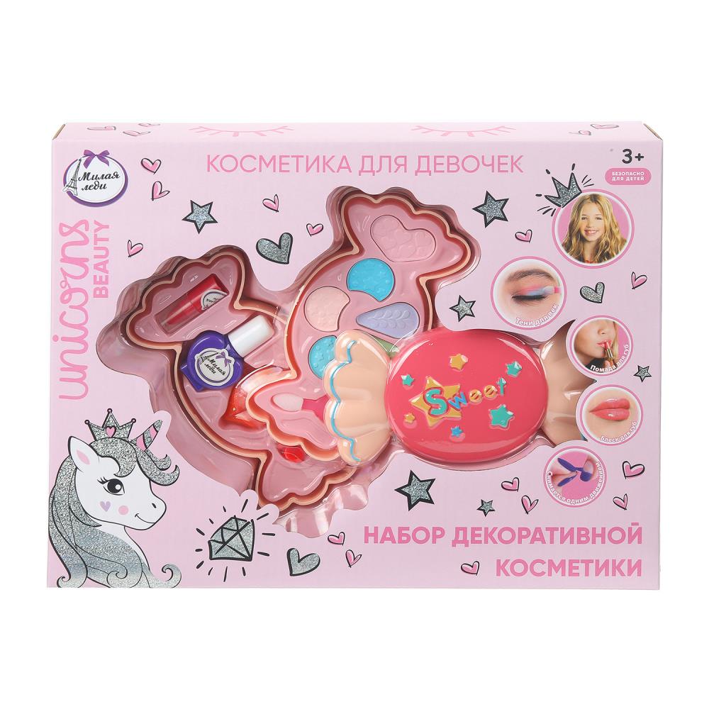Косметика для девочек: тени, помада для губ, лаки для ногтей, блеск для губ Милая Леди 124223-UNI-ML-WOT