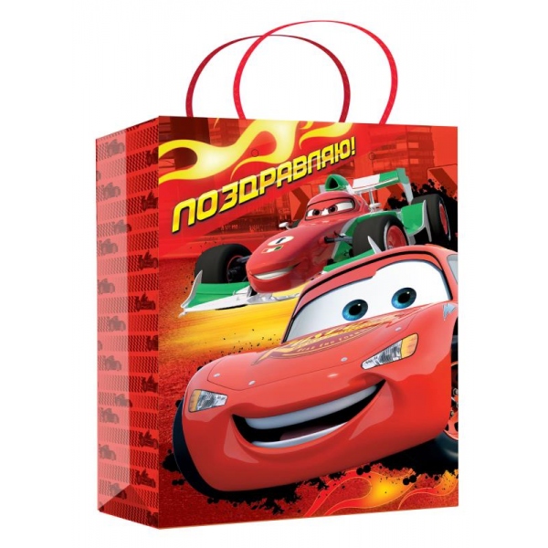 Пакет подарочный глянцевый, размер M "Тачки" Чудо праздник PM-123407-C2