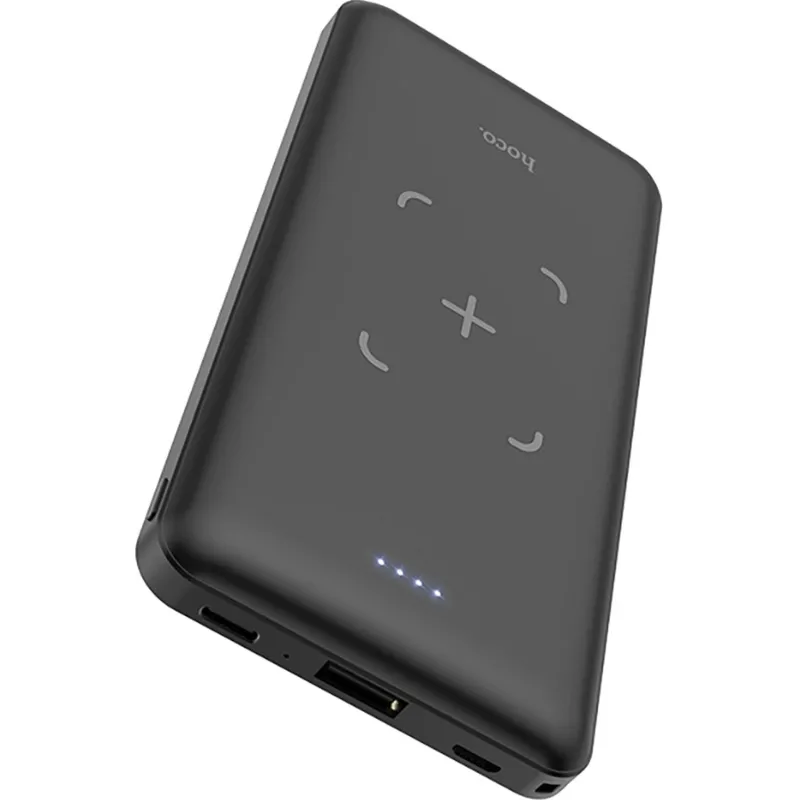 Внешний аккумулятор Hoco J50 SURF 10000mAh 5W 2A USB-A беспров.зар. черный 2127346