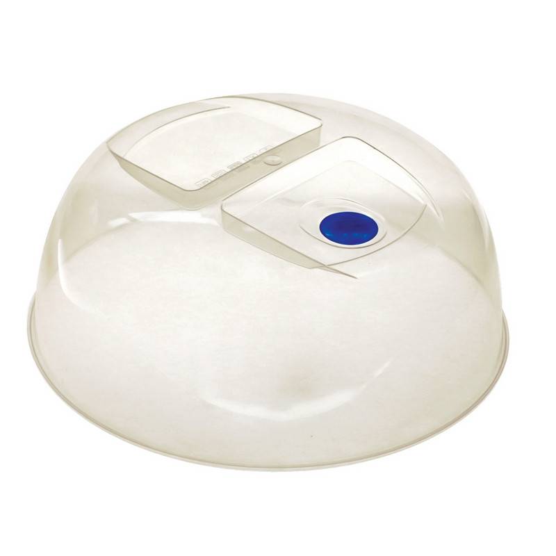 Крышка для СВЧ с клапаном пластиковая Polar диаметр 258 мм прозрачная (РТ9121) 332796