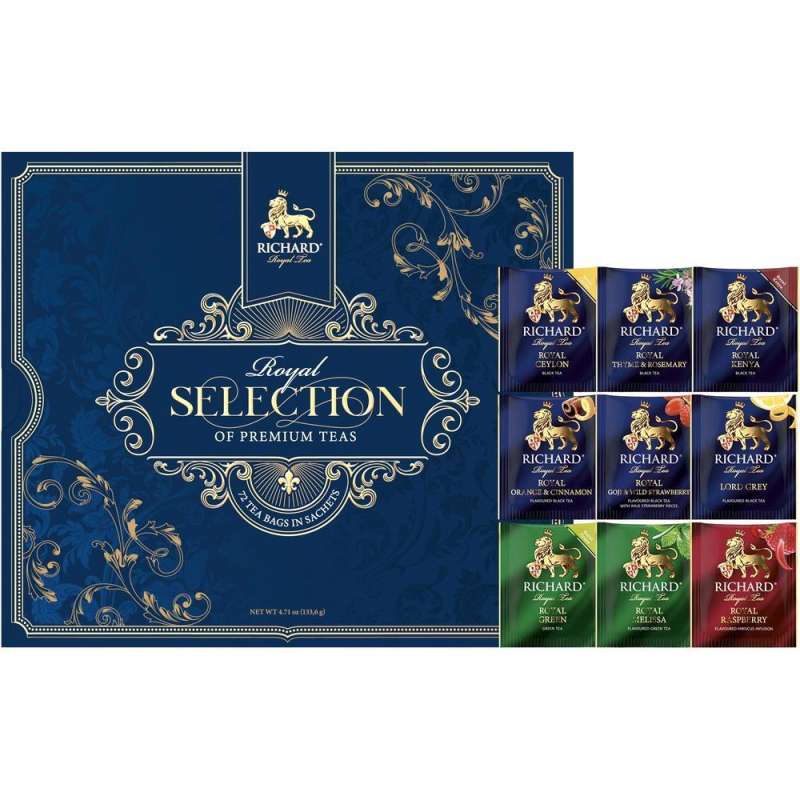 Чай Richard Royal Selection of Premium Teas 9 вкусов, 72пак 1747969 101540