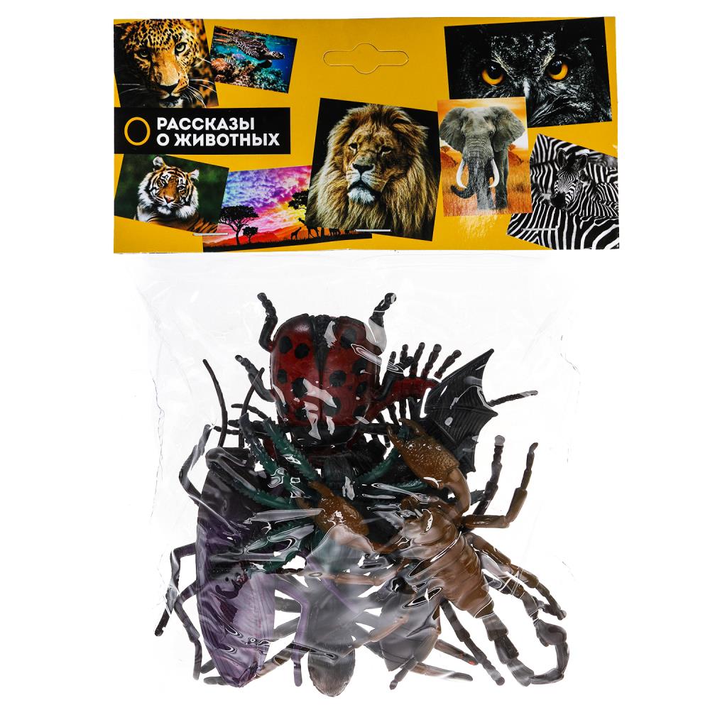 Игрушки пластизоль набор насекомых 8 шт. Играем Вместе ZY1387127-R (216)