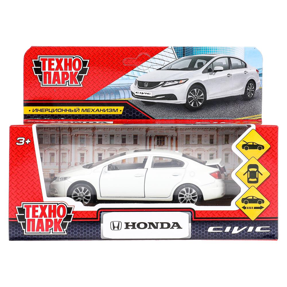 Машина металлическая Хонда Цивик, 12 см. белый, Технопарк CIVIC-WT (72)