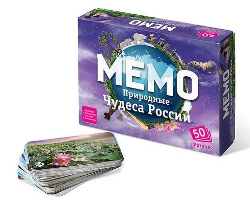 Мемо "Природные чудеса России" настольная игра Бэмби 7203
