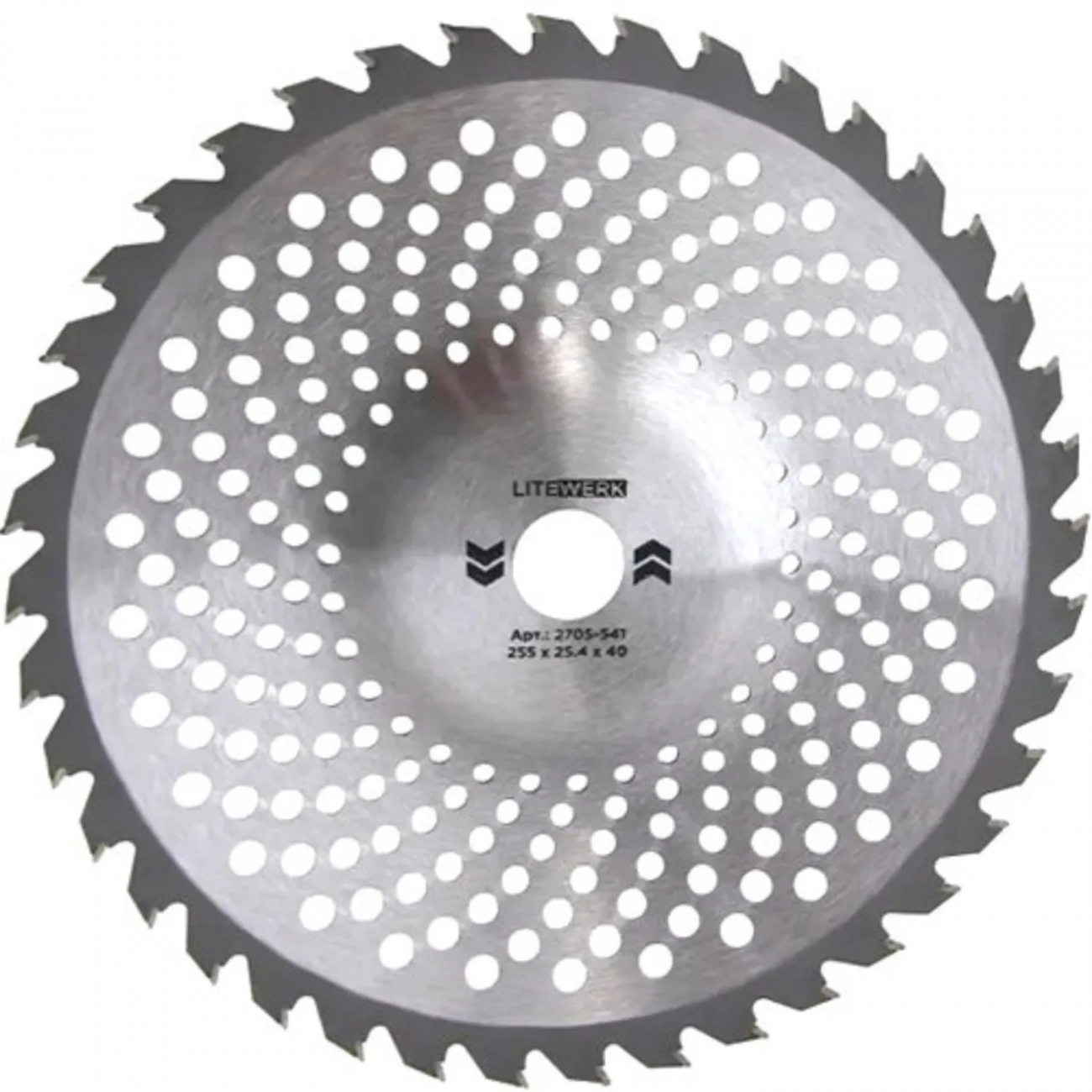 Нож зубчатый (диск) д/триммера LiteWerk 255х25.4х40, вогнутый (2705-541) 2325850