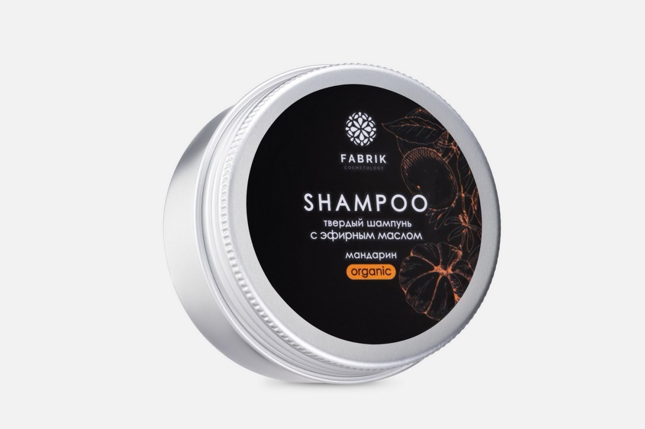 Шампунь для волос Fabrik Cosmetology Твердый Мандарин ALU с эфирным маслом 55 г 4631141747408