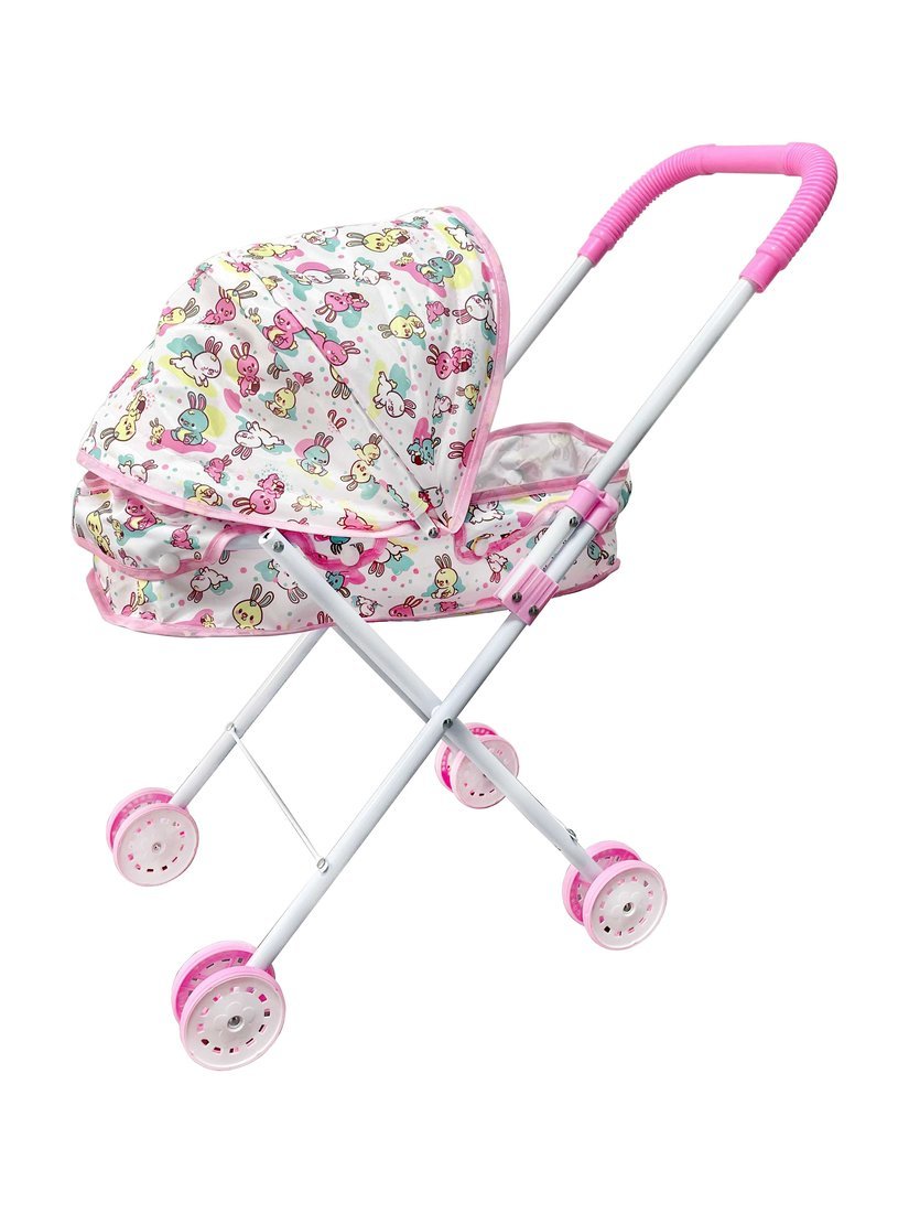 Коляска-люлька для кукол Зайчики, металл Yako Toys M1263-4F