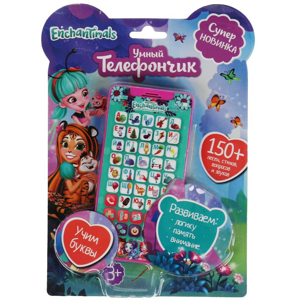 Умный телефончик Энчантималс 150 песен, стихов, вопросов, звуков, азбука УМка HT830-R29