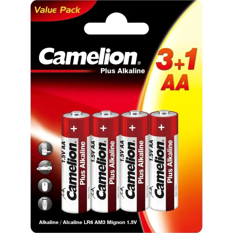 Батарейка Camelion Plus Alkaline 3+1 LR6 (3+1LR6-BP,1.5В) 4шт/бл 2063824 15545