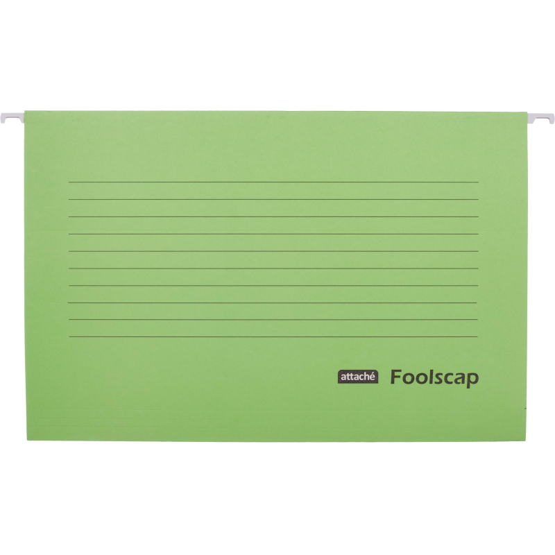 Папка подвесная Attache Foolscap, картон зеленый, до 200л. 5шт/уп 1554460