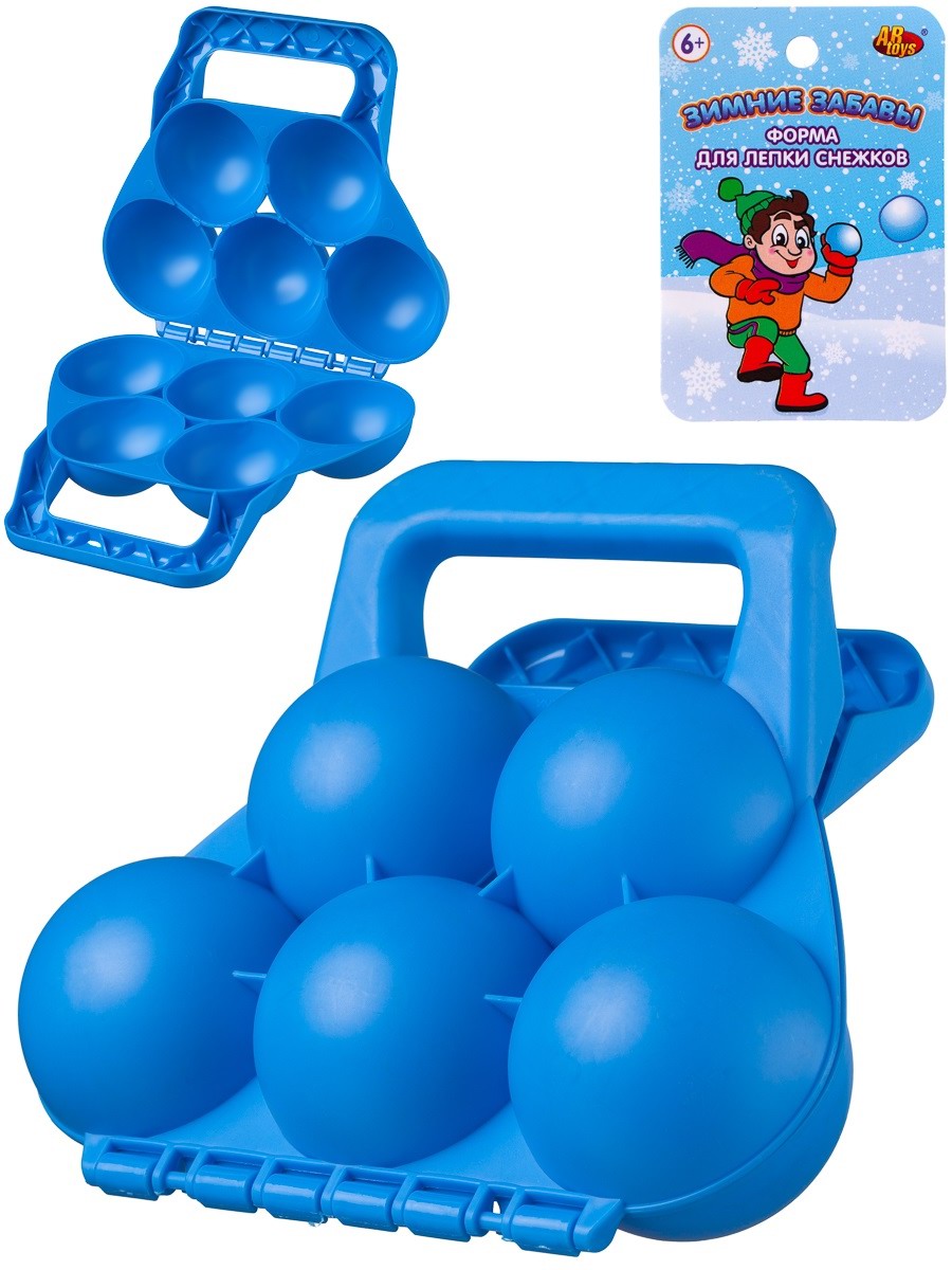 ABtoys Снежколеп из 5-и снежков (d снежка 6 см) синий PT-01647/синий