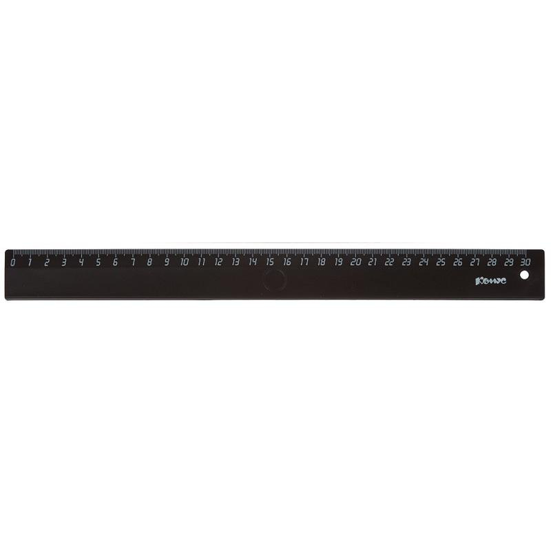 Линейка 30см Комус 2 шт/уп черная 744217