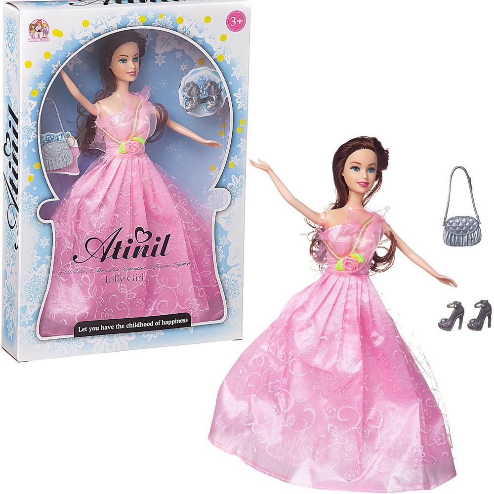 Кукла Junfa Atinil Мой первый бал (в длинном розовом платье) 28см WJ-21502/розовое