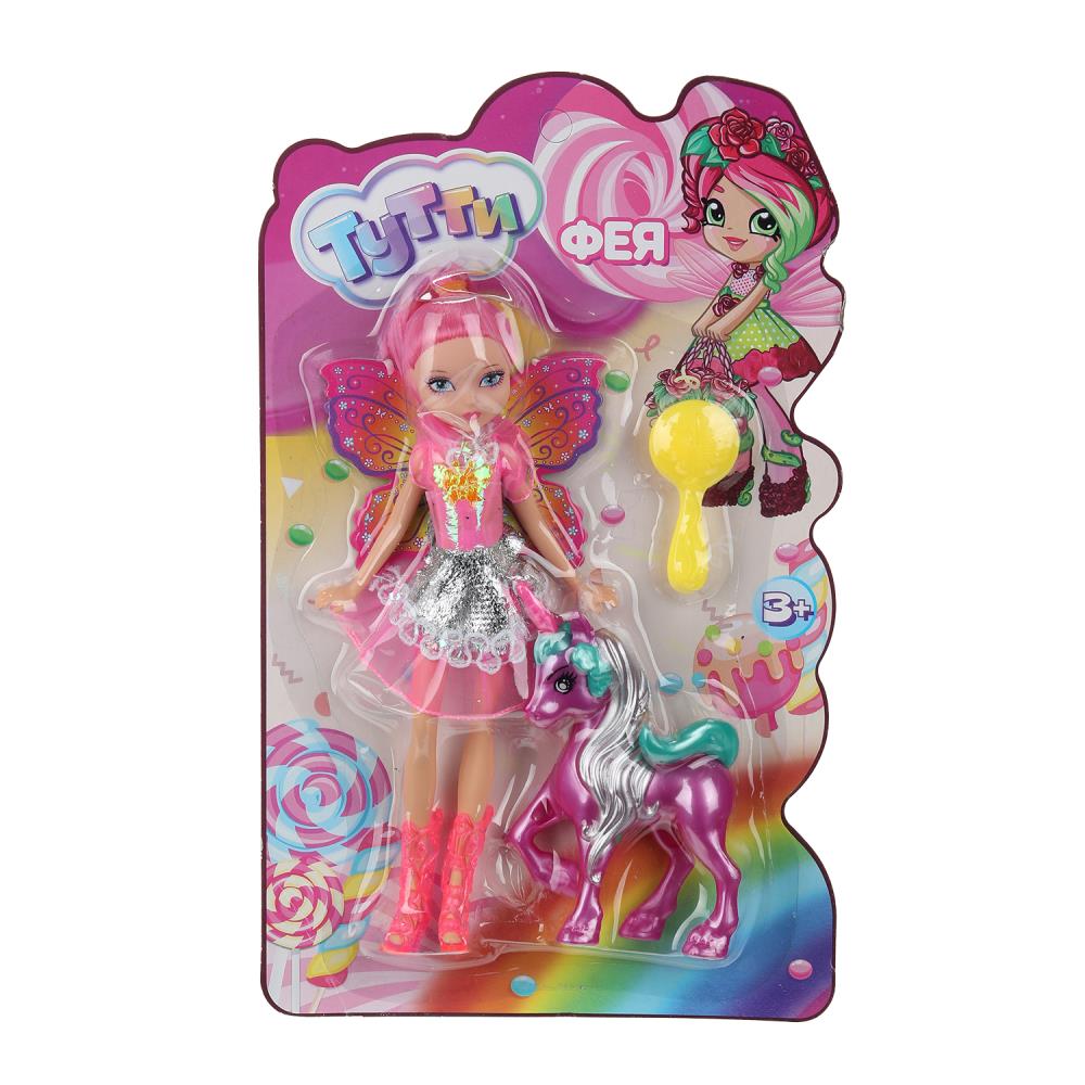 Кукла фея с крыльями, единорог, расческа, 18 см. Тутти Y2212O0561-3-RU (396)