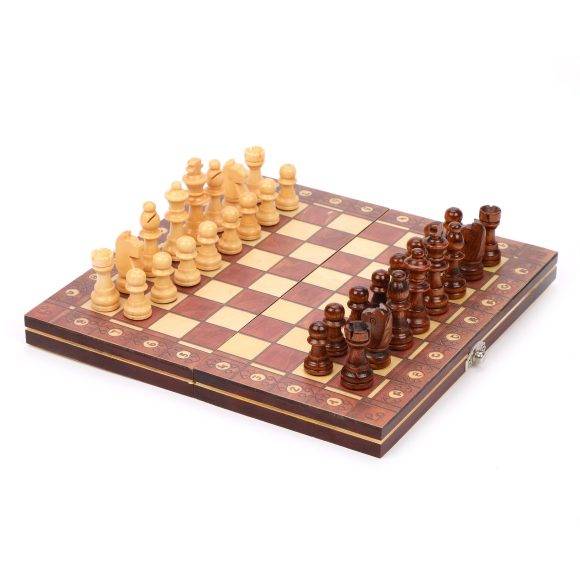 Настольная игра 3в1 "Шахматы, шашки, нарды" поле 24х12 см Наша Игрушка W7701H