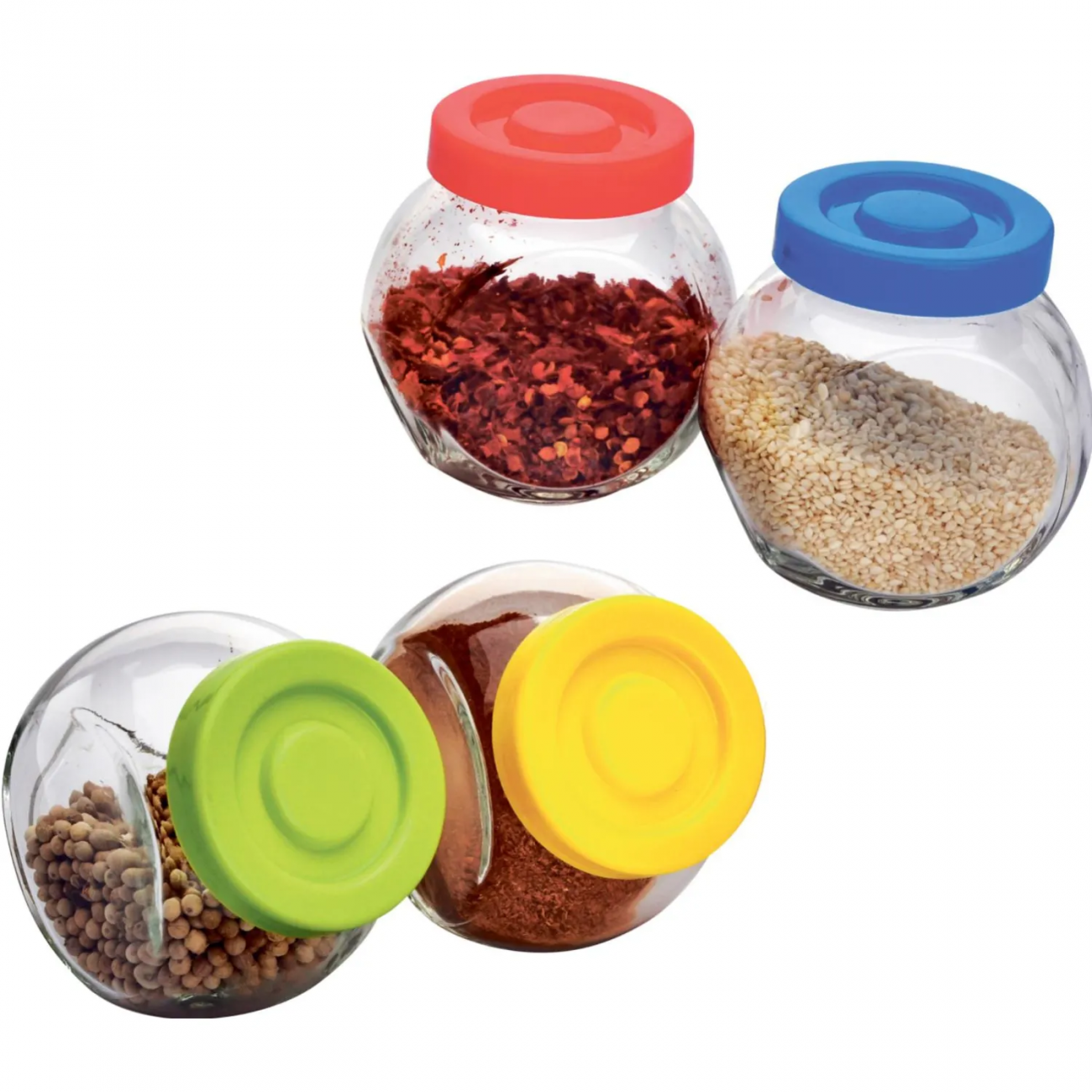 Банка д/сыпучих продуктов набор 4шт стекло VASO 0,15 л Mallony 2343763 3606