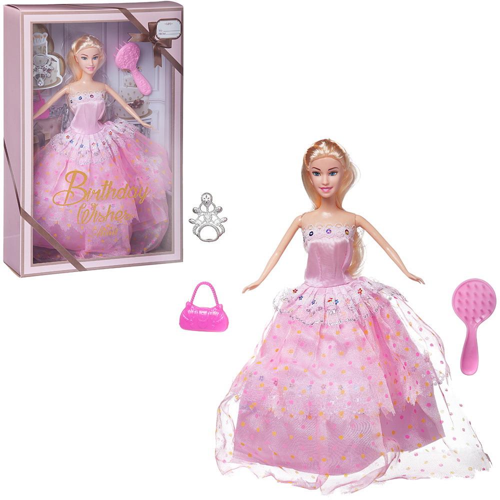 Кукла Junfa Atinil Мой первый бал (в длинном розовом платье) с аксесс. 28см WJ-21531/розовое