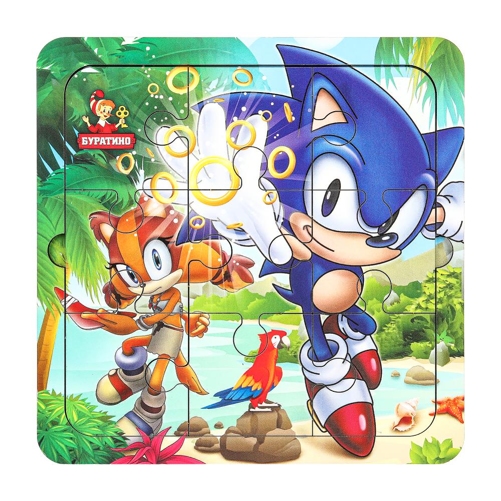 Игрушка деревянная пазл детский, 15х15 см. Буратино игрушки из дерева BRT23