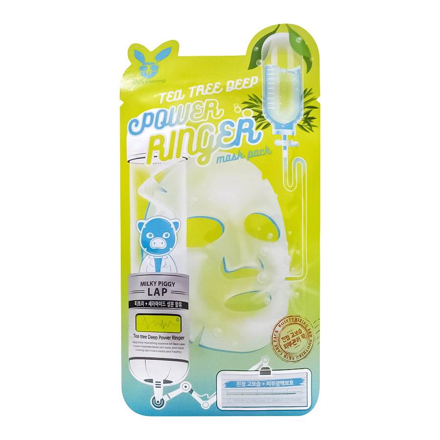 Маска для лица Elizavecca Power Ringer Mask Pack Tea Tree Deep тканевая 8809520941907