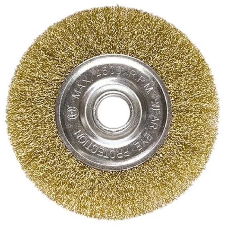 Корщетка для УШМ MATRIX d125х22мм, радиальная, латунная, витая (74656) 1354471