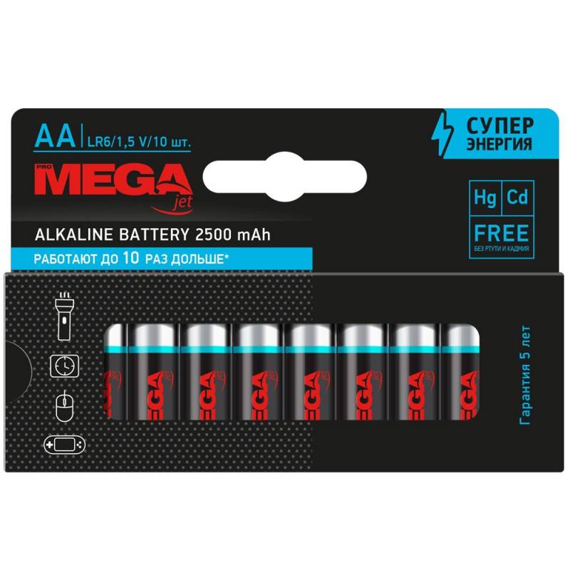 Батарейки Promega пальчиковые АA LR6 (10 штук в уп) 1188299