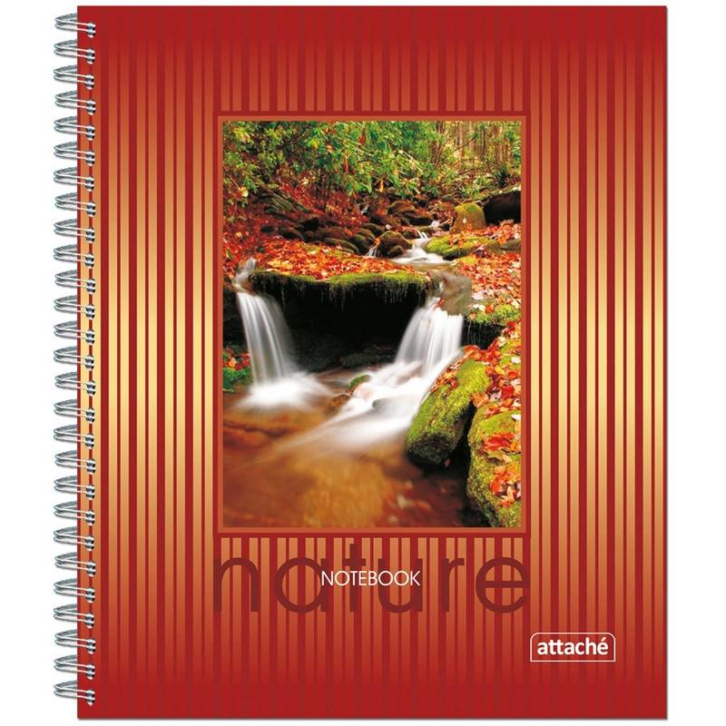 Тетрадь общая Attache А5 120 листов в клетку спираль 76131