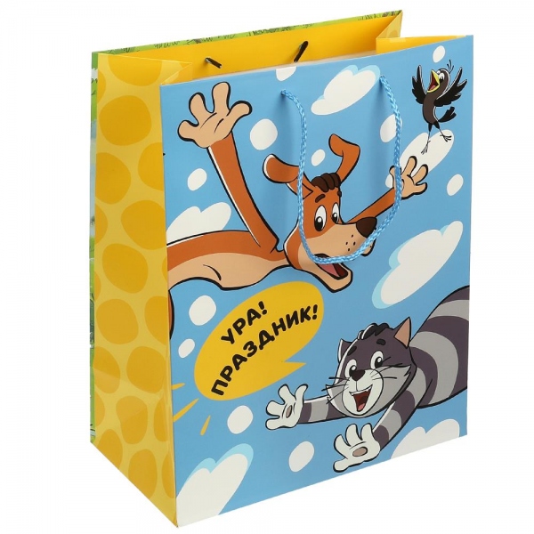 Пакет подарочный матовый "Союзмультфильм" размер L, 26х32х14 см. Чудо праздник PL-109915-P (120)