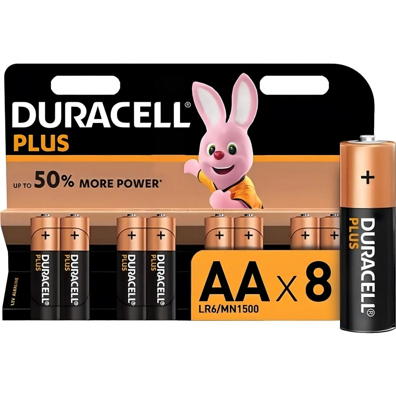 Батарейка DURACELL PLUS AA BL8 (8шт/уп) 2338493 RPL00669