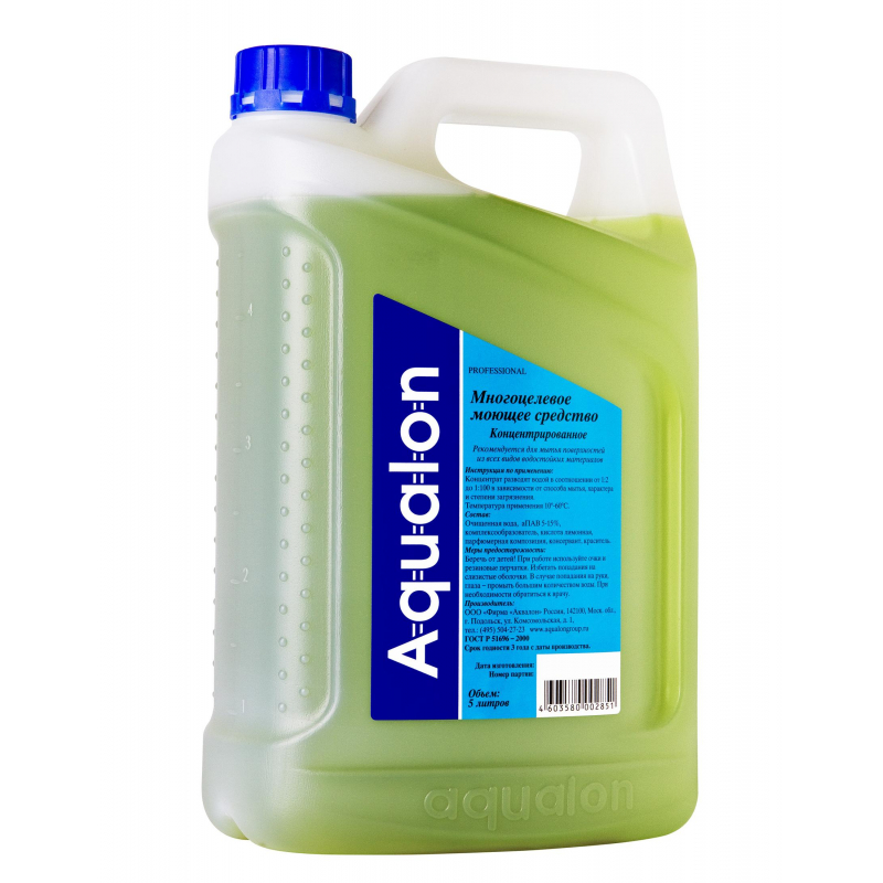 Универсальное чистящее средство AQUALON многоцел конц моющее средство 5л Аквалон 1455352 202851