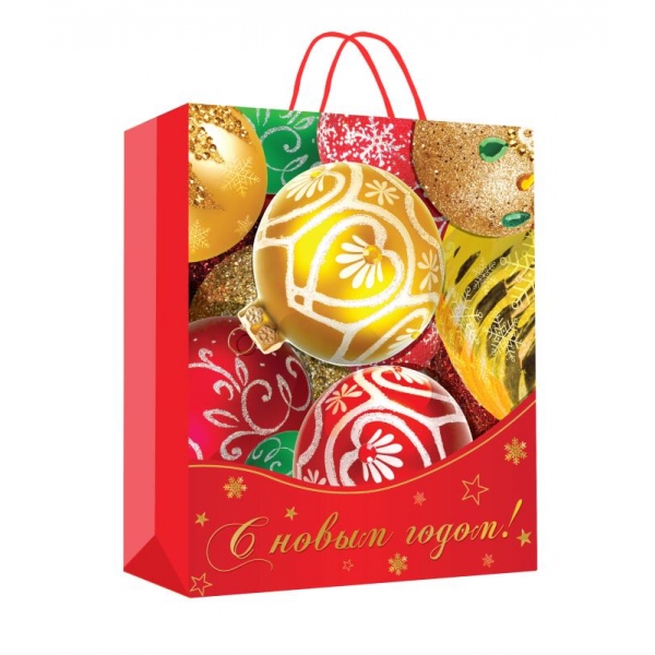 Пакет подарочный глянцевый, размер Xl, 33 см. Чудо праздник PXL-103817-HNY5