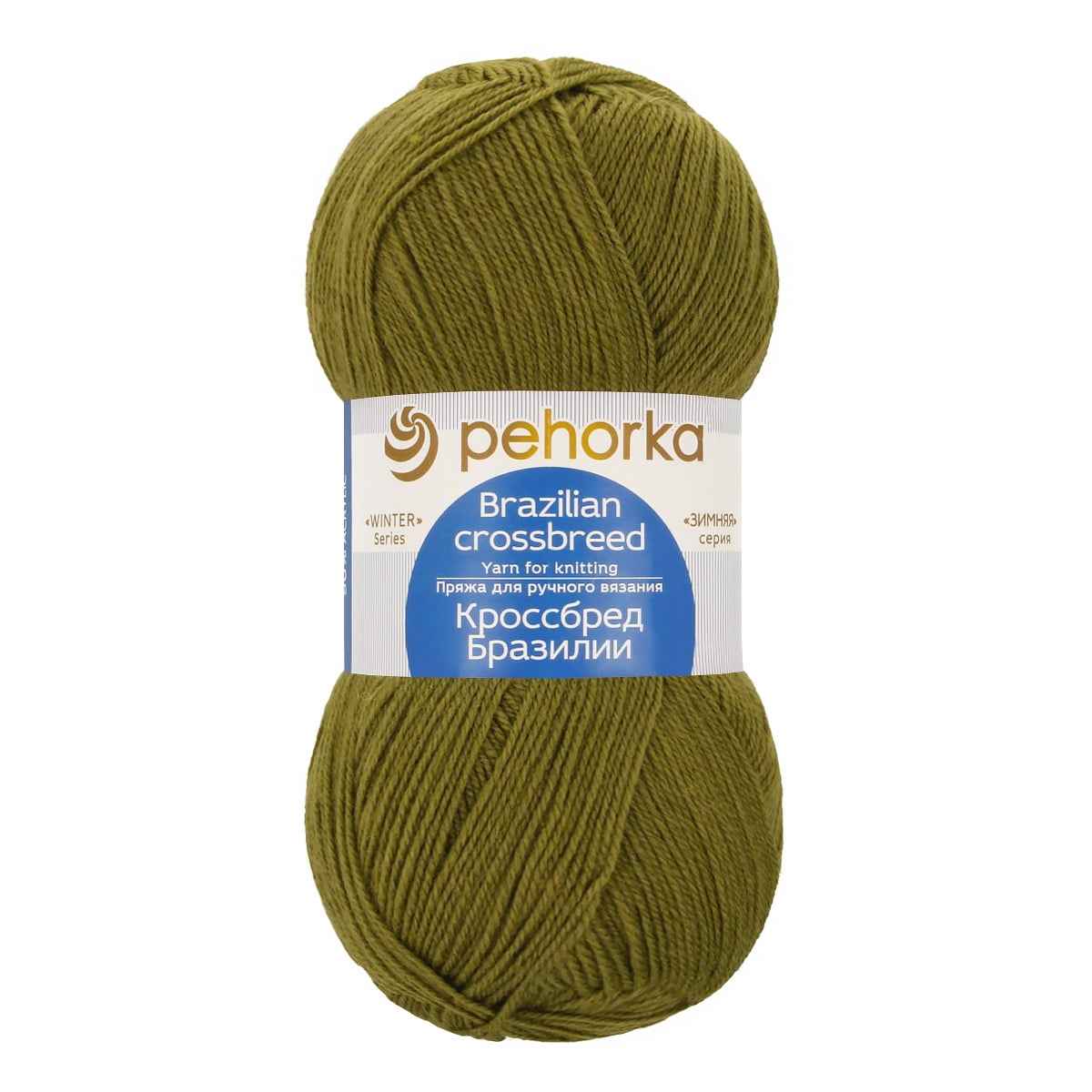 Пряжа ПЕХОРКА Кроссбред Бразилии 500м/100г цвет 478-Защитный 2120614780