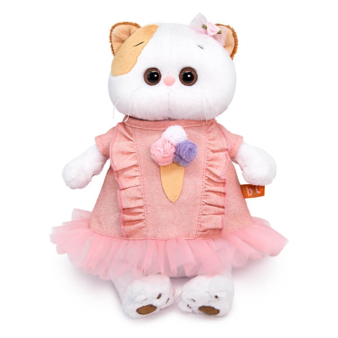 Мягкая игрушка Кошечка Ли-Ли в платье с мороженым 24 см BudiBasa LK24-087