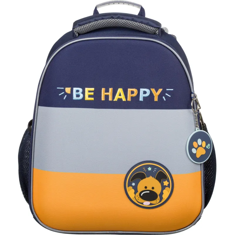 Ранец Basic Casual син+сер+желт, 2 отд. эргоном. спинка Комус Класс 1556963