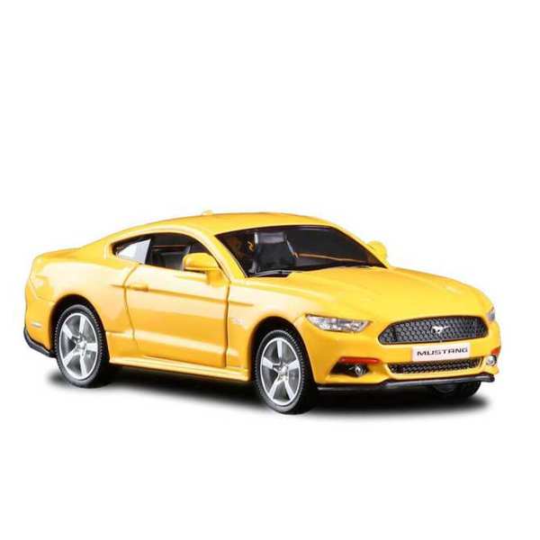 1:32 Машина металлическая RMZ City Ford Mustang 2015 инерционная, желтая UNI-FORTUNE 554029-YL