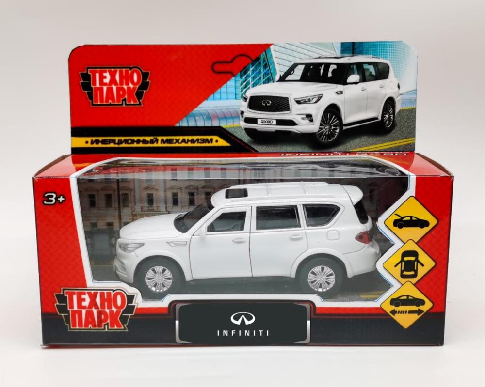 Машина металлическая Инфинити QX80, 12,5 см. белый, Технопарк QX80-12-WH (72)