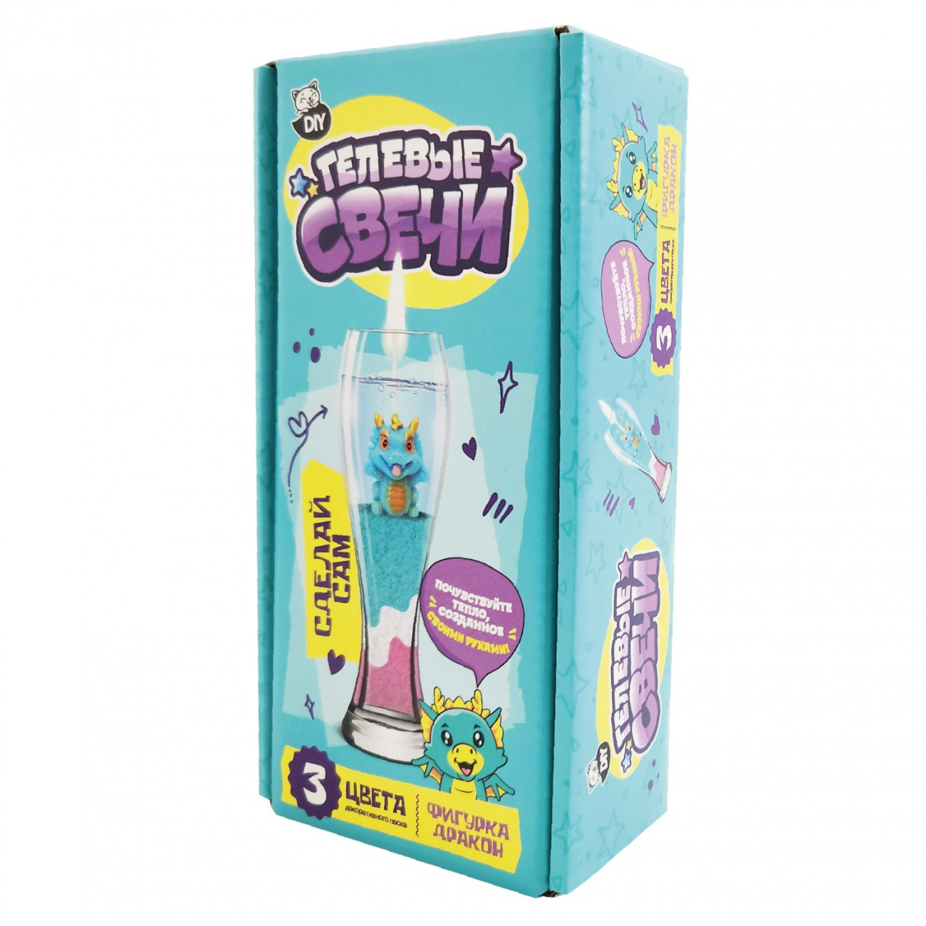 Набор для творчетсва Сделай сам Гелевая свеча фигрука Дракон ВИСМА 1734пл