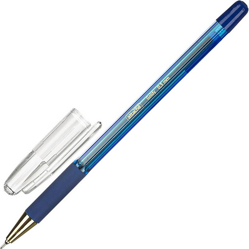 Ручка шариковая Attache Goldy синяя (толщина линии 0.3 мм) 977959