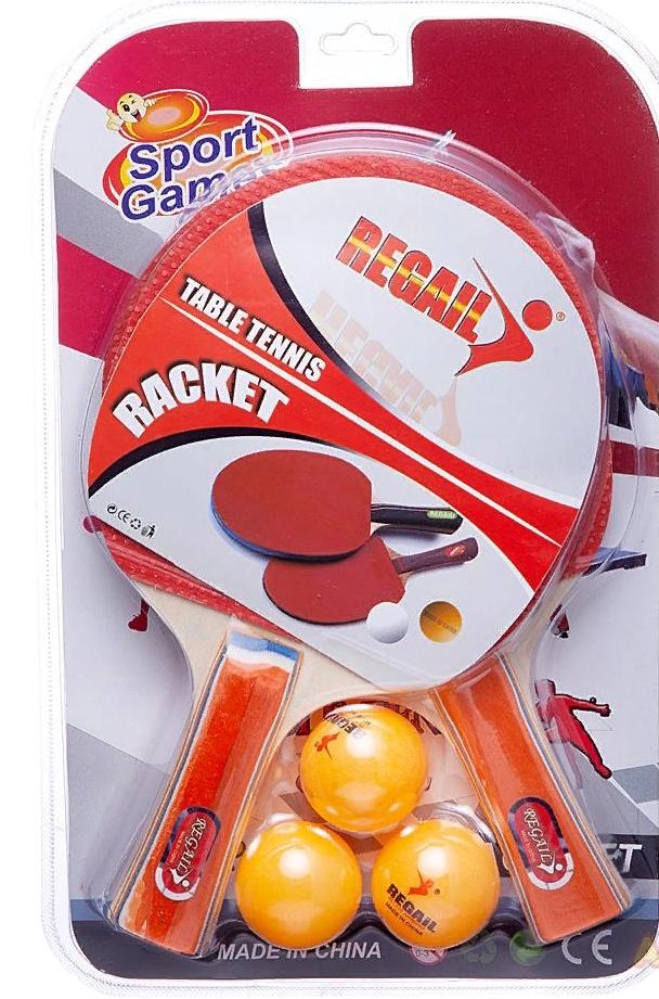 Пинг-понг: 2 ракетки, 3 шарика, 20х4х32 см Junfa 6678U