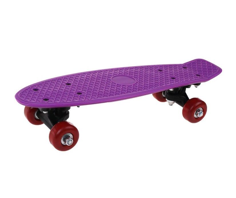 Скейтборд пластик 41 см, крепления пластик, фиолетовый Наша Игрушка 636144