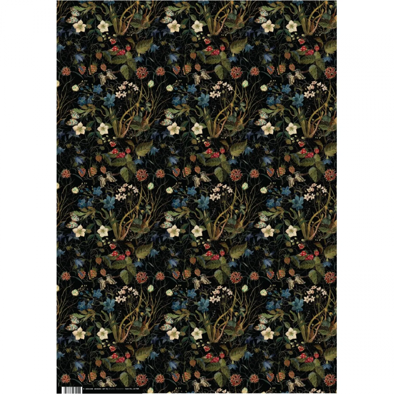 Бумага упаковочная ЛЕСНЫЕ ЯГОДЫ, 50 х 70 см (4 листа) 2-794/02 Bruno Visconti 2458809