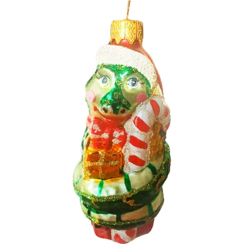 Игрушка на елку Змея с подарком Символ года в подар кор.h11см НГ, ФУ-781 Коломеев 2106280