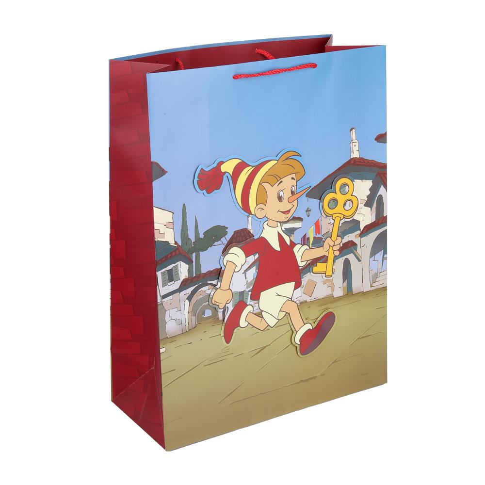 Пакет подарочный аппликация "Союзмультфильм" XL, 190 гр/м Чудо праздник PXL-130215-BU