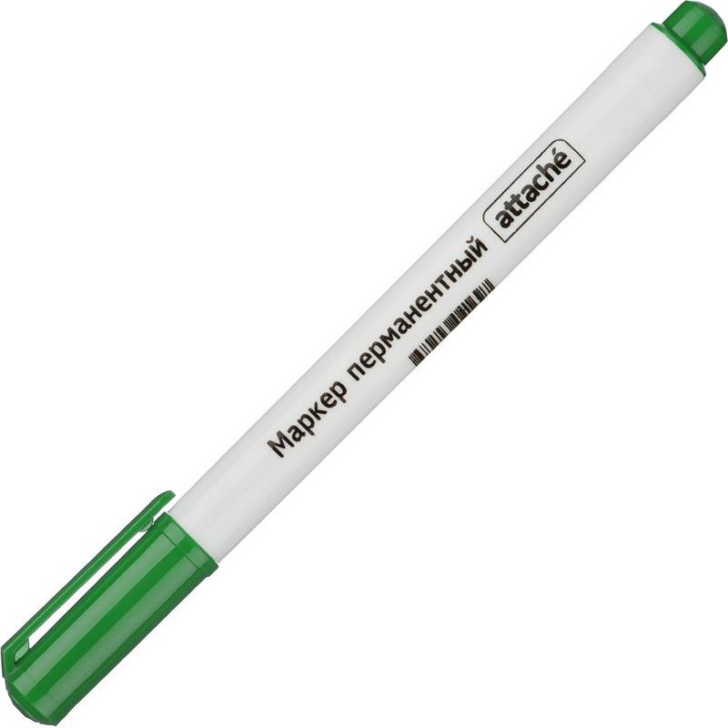 Маркер перманентный Attache зеленый (толщина линии 0.5 мм) 954121