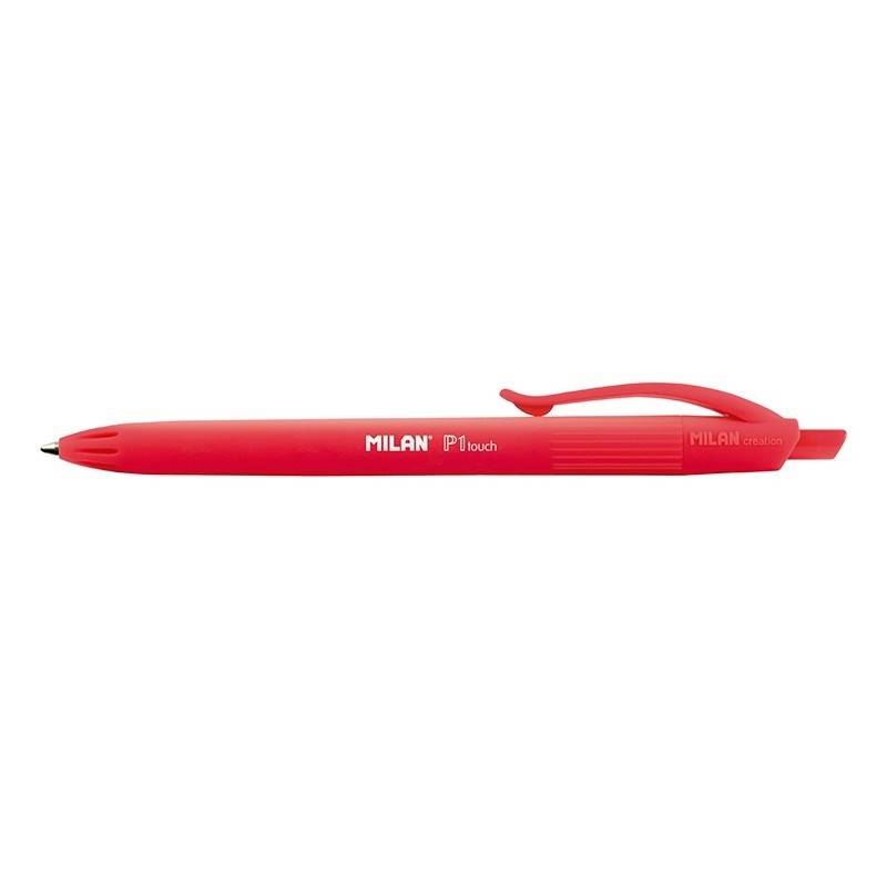 Ручка шариковая автоматическая Milan P1 Touch красная (толщина линии 1 мм) 973928